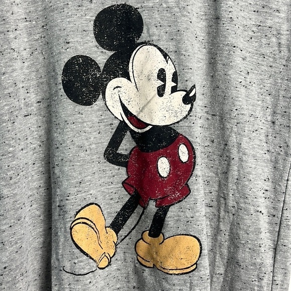 NWT Disney Store Mickey Mouse Grey V Neck Shirt Size XS - Picture 2 of 7